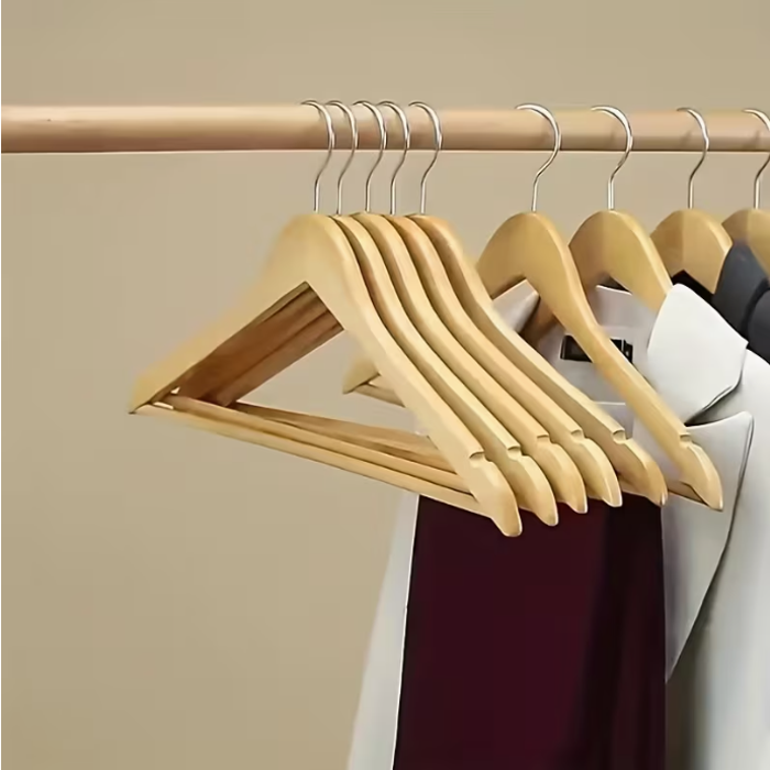premium wooden hanger – durable, elegant & perfect for wardrobe organization Durable wooden hanger for shirts and jackets